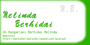 melinda berhidai business card